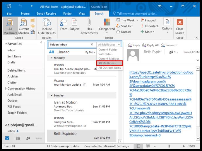 How To View All Mail In Outlook