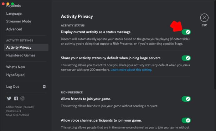 How To Hide Game Activity In Discord