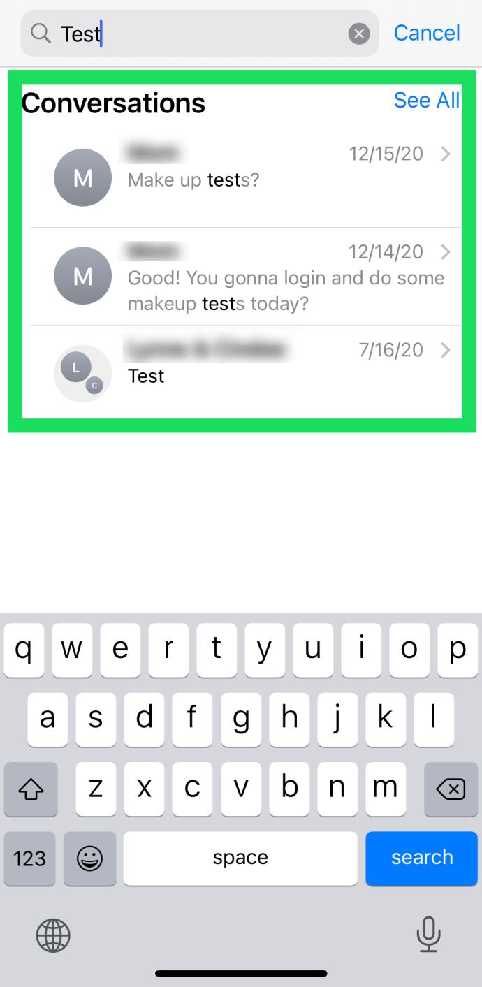 Comment rechercher dans les messages texte sur l'iPhone