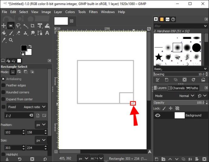 Comment découper une sélection dans Gimp