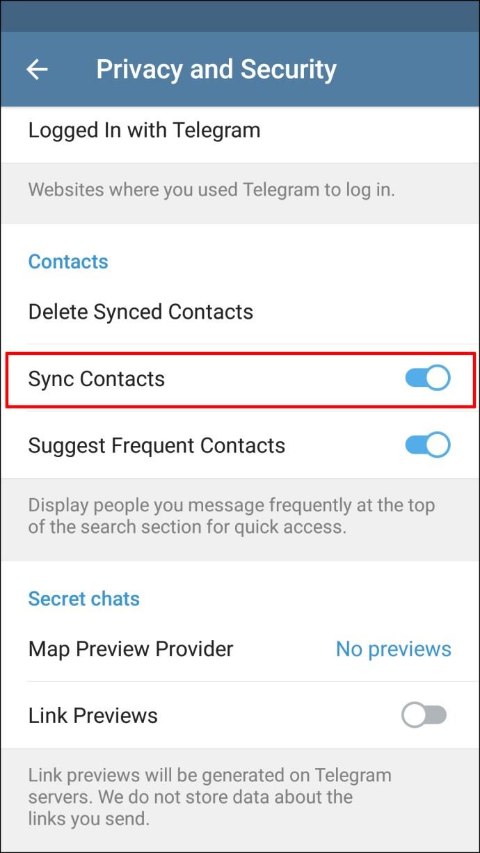 Comment supprimer des contacts dans Telegram