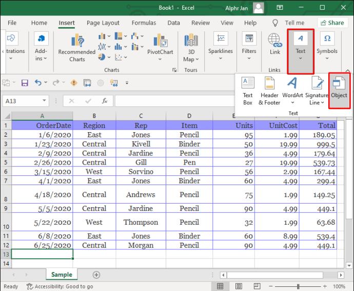 How To Embed A PDF In An Excel File