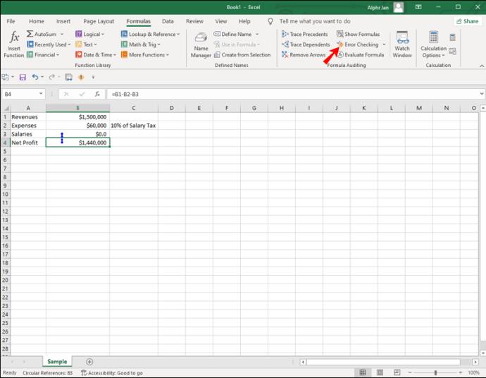 Comment trouver une référence circulaire dans Excel