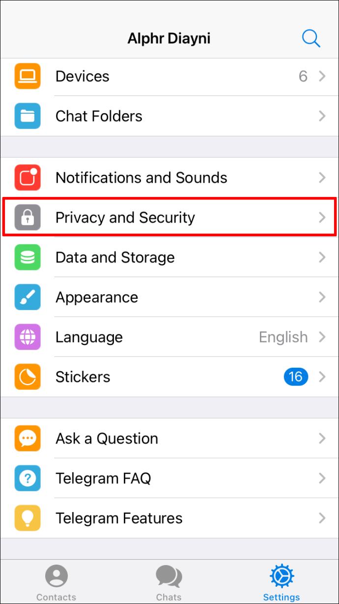 Comment supprimer des contacts dans Telegram