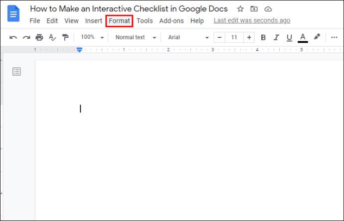 Cómo crear una lista de verificación en Google Docs