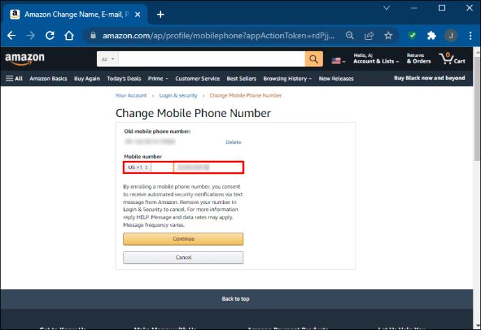 Comment changer votre numéro de téléphone sur Amazon