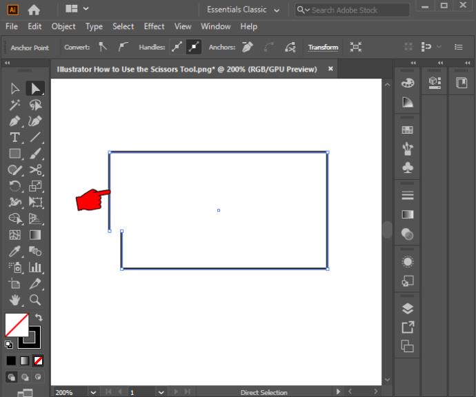 How To Use The Scissors Tool In Illustrator