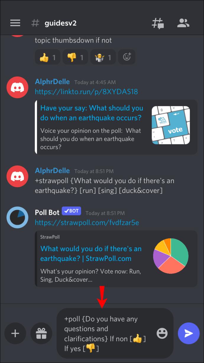 Comment créer un sondage dans Discord