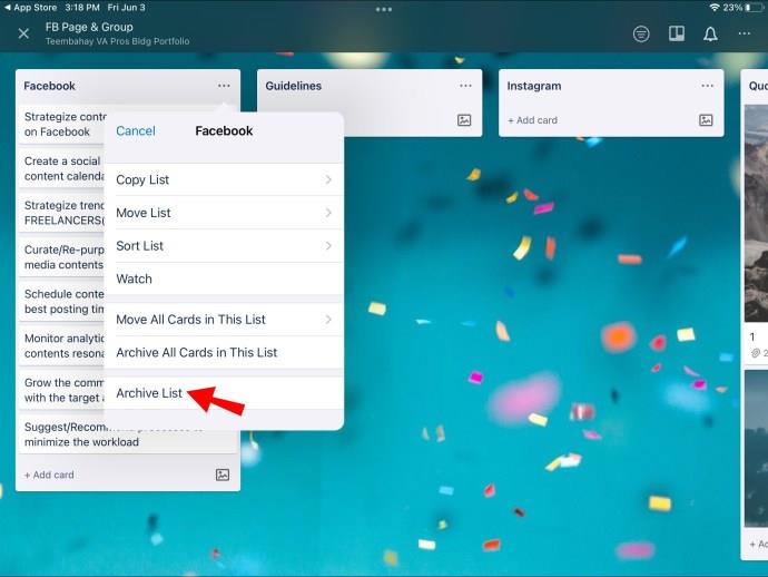 Trello में सूची को अनारकली कैसे करें