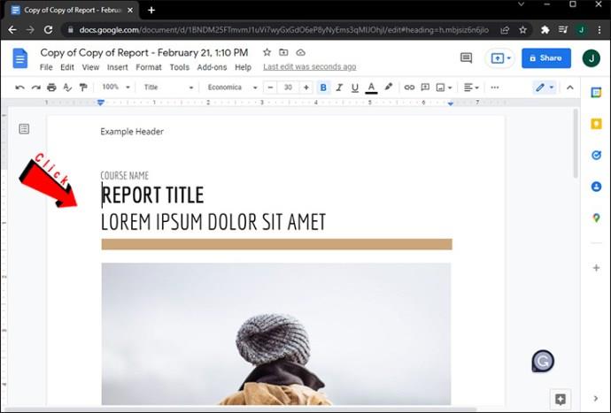 Comment créer différents en-têtes pour différentes pages dans Google Docs