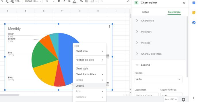 How To Add A Chart And Edit The Legend In Google Sheets