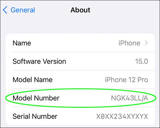 Cómo encontrar el número de modelo de un iPhone