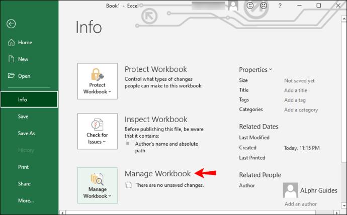 How To Revert To The Previous Version Of An Excel File