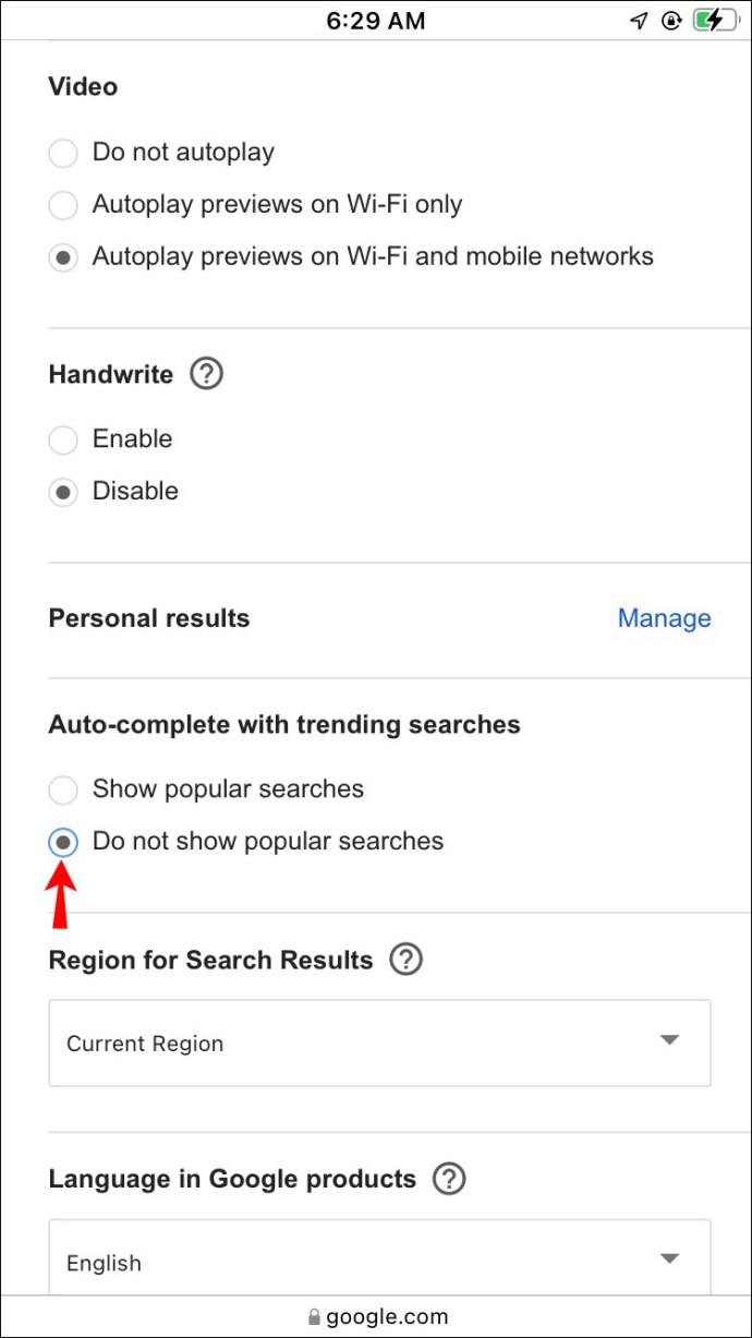 How To Turn Off Trending Searches On Google