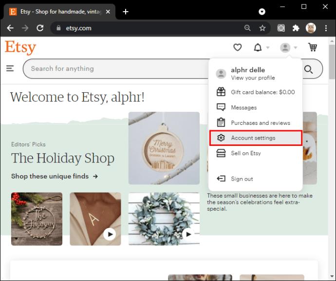 Como alterar seu endereço de e-mail no Etsy