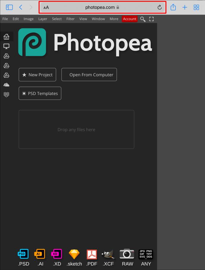 Comment redimensionner une image dans PhotoPea