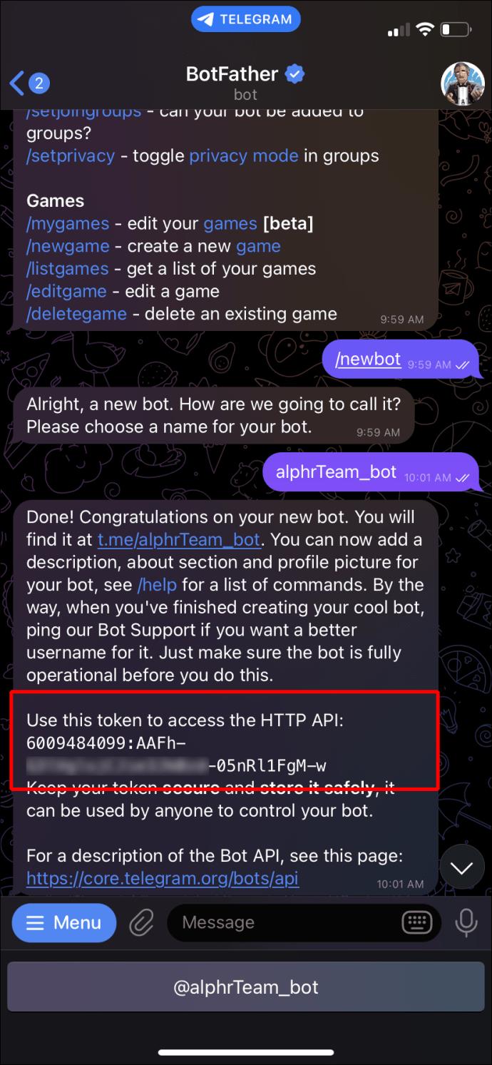 So erstellen Sie einen Bot für Telegram