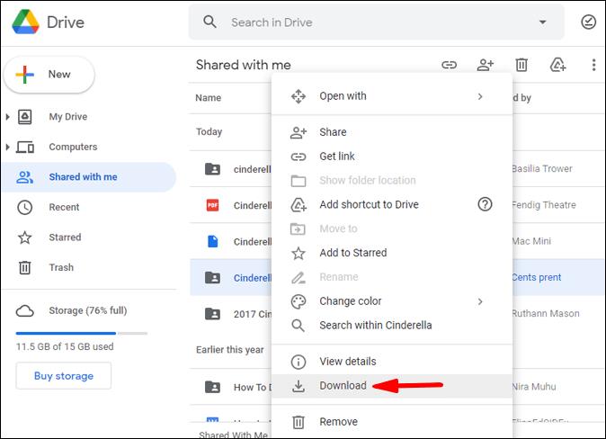 Como encontrar e baixar todos os seus filmes do Google Drive