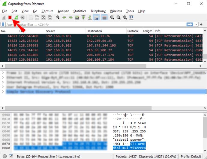 كيفية التقاط حركة مرور HTTP في Wireshark