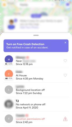 誰かが Life360 をオフにしたかどうかを確認する方法