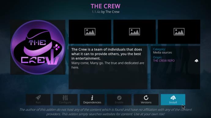 Kodi: Cum se instalează suplimentul Crew
