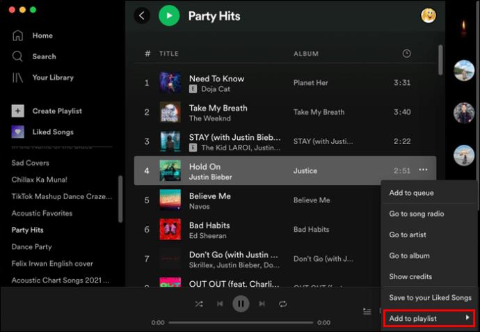 कैसे Spotify में एक प्लेलिस्ट में संगीत जोड़ें