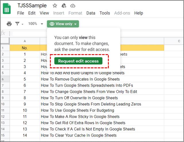 Comment changer Google Sheets de la vue uniquement à la modification