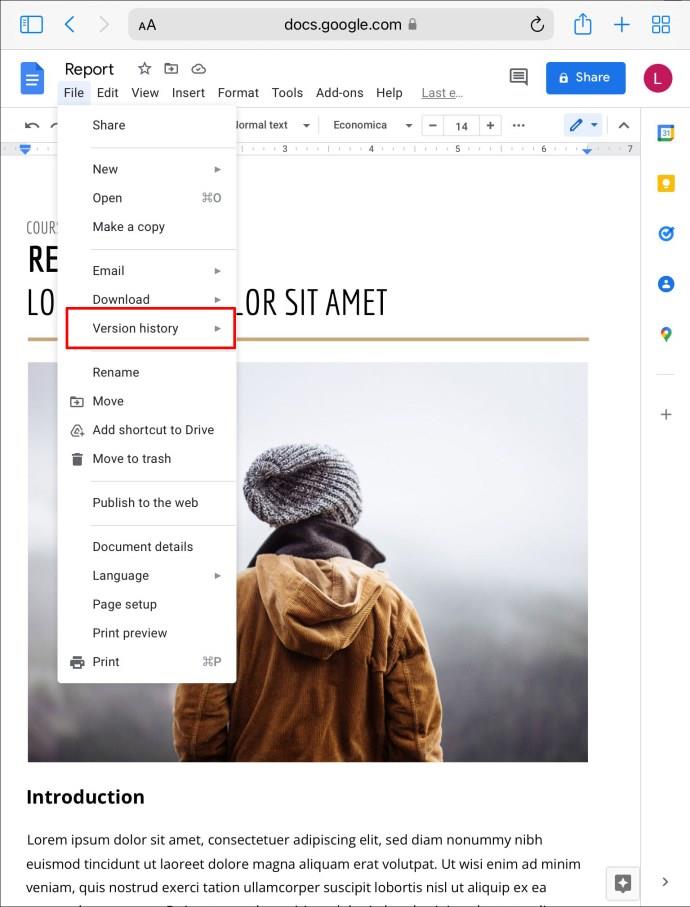 How To Revert To A Previous Version Of A Google Doc