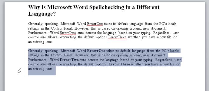 Comment empêcher Microsoft Word de changer la langue du correcteur orthographique