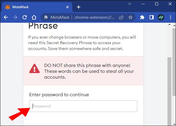 How To Find Your Secret Recovery Phrase In MetaMask