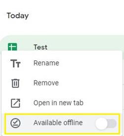 offline google docs extension