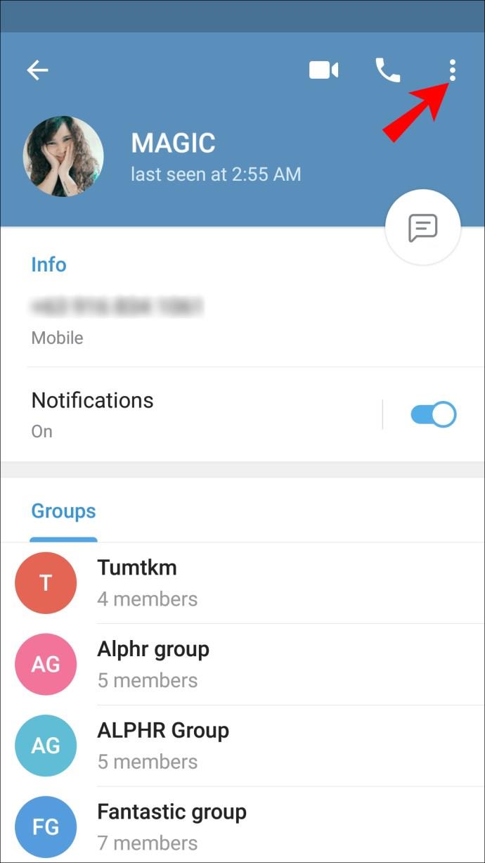 Comment supprimer des contacts dans Telegram