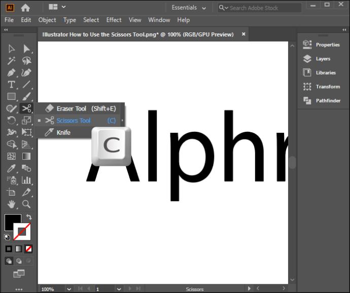 How To Use The Scissors Tool In Illustrator