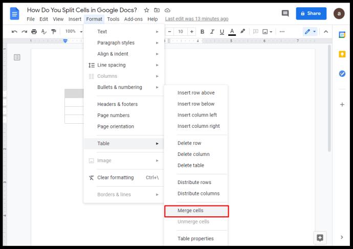 Comment faire deux colonnes dans Google Docs