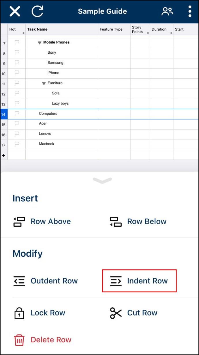 Comment ajouter une sous-tâche dans Smartsheet