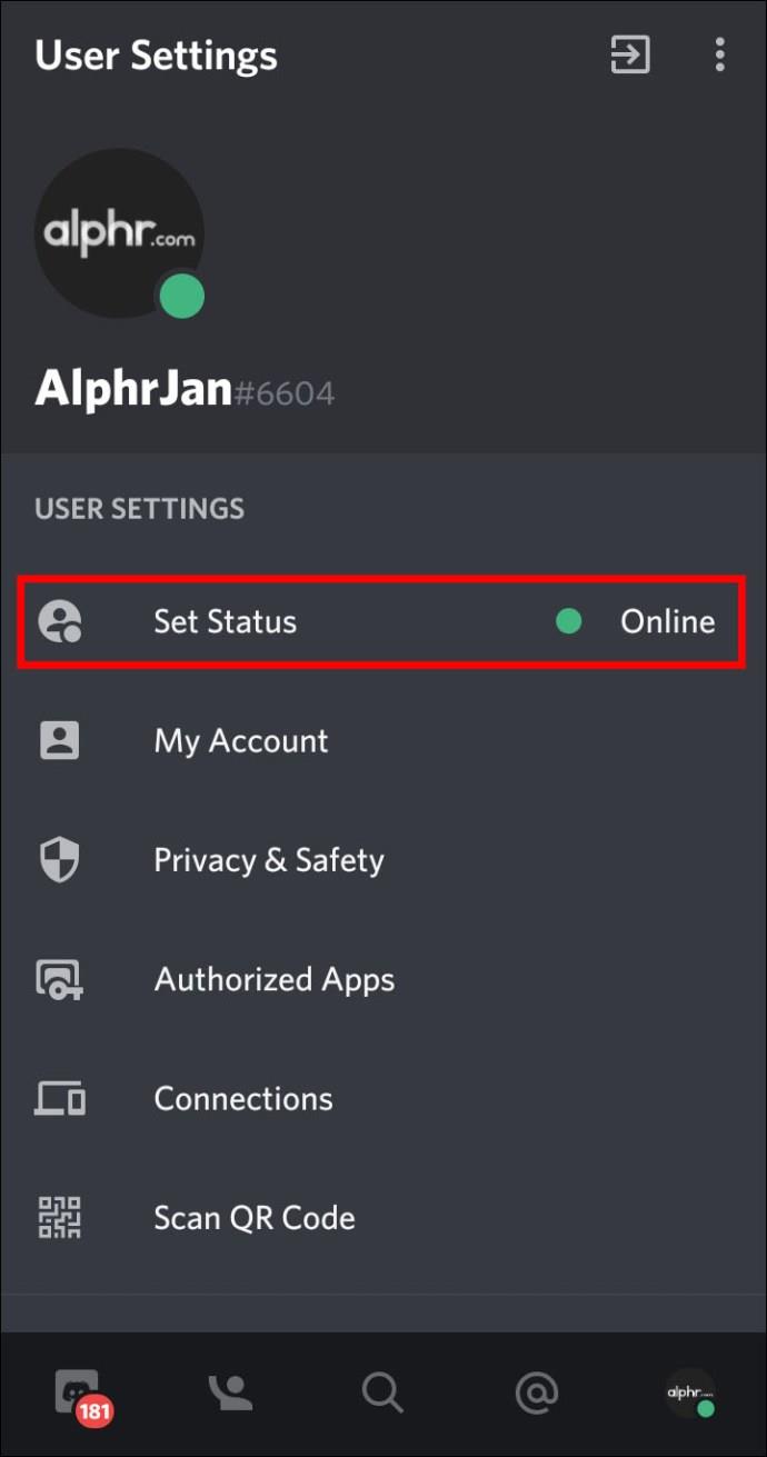Come cambiare il tuo stato in Discord