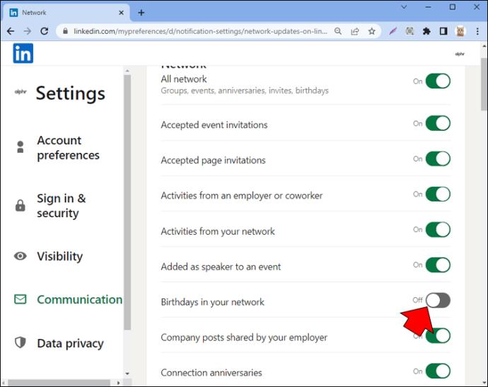 Como desativar seu aniversário no LinkedIn