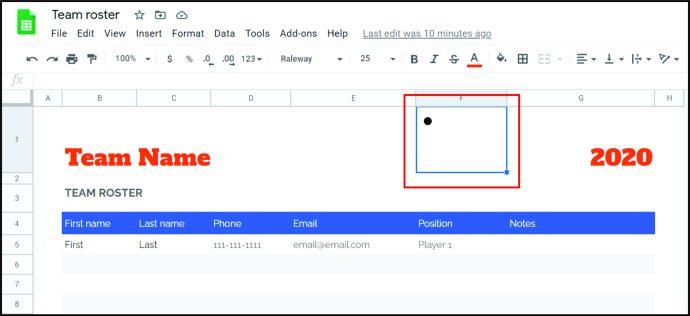 Comment ajouter des puces dans Google Sheets