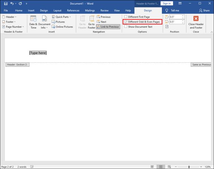 Comment créer différents en-têtes pour différentes pages dans Word