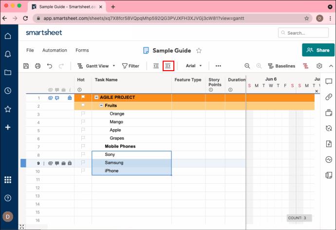 Cara Menambah Subtugas Dalam Smartsheet