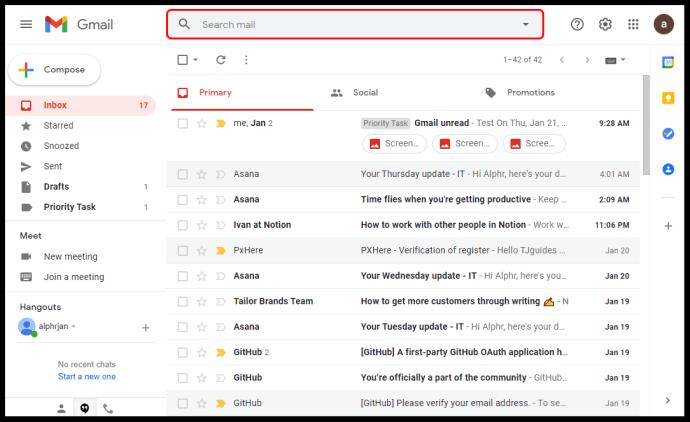 Como encontrar e-mails não lidos no Gmail