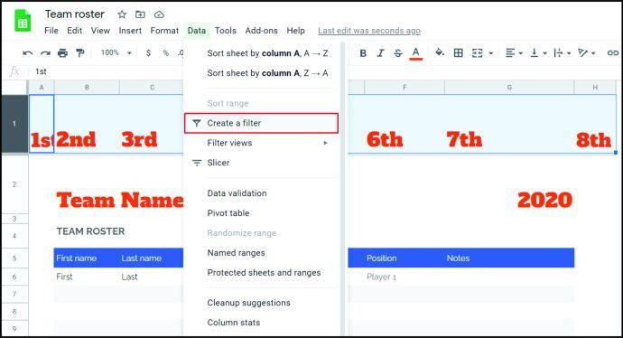 How To Name Columns In Google Sheets