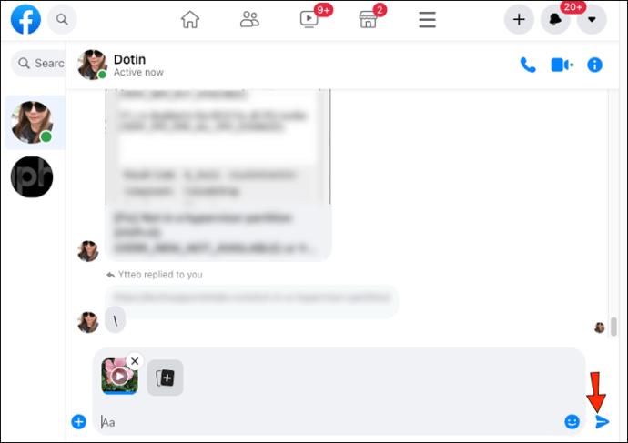 Como enviar um vídeo no Facebook Messenger