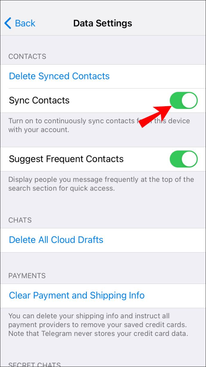 Comment supprimer des contacts dans Telegram