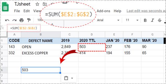 Comment faire glisser une formule sans changer dans Google Sheets