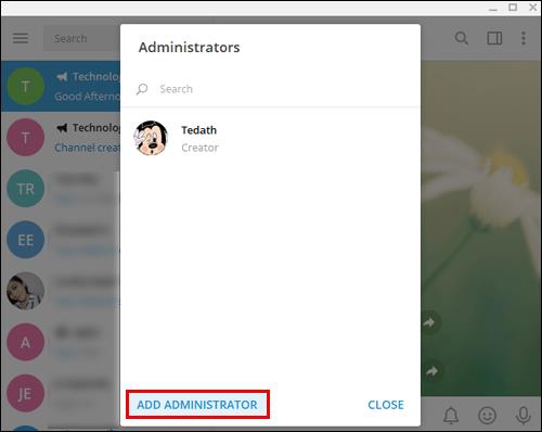 Como adicionar um administrador no Telegram