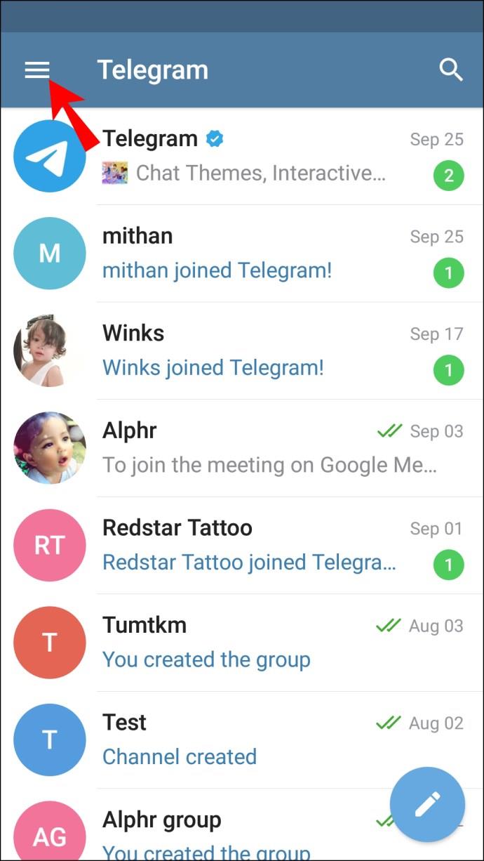 Comment supprimer des contacts dans Telegram