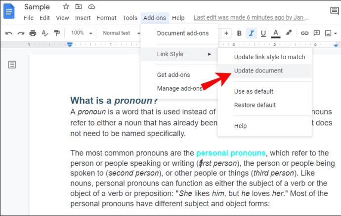 How To Change The Color Of Links In A Google Doc