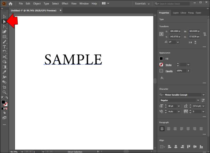 Comment faire du texte une forme dans Illustrator