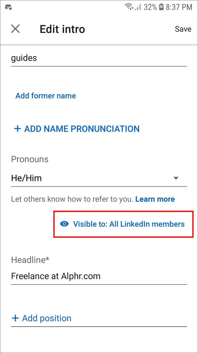 Como adicionar pronomes ao LinkedIn